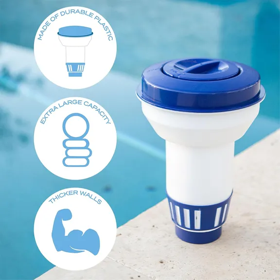 Blue Mano Xl Floater Pool Chemical Dispenser, Fits 3’’ Tablets