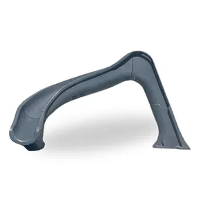 Global Pool Products Deck Mounted Inground Swimming Pool Water Slide Left Curve, Grey