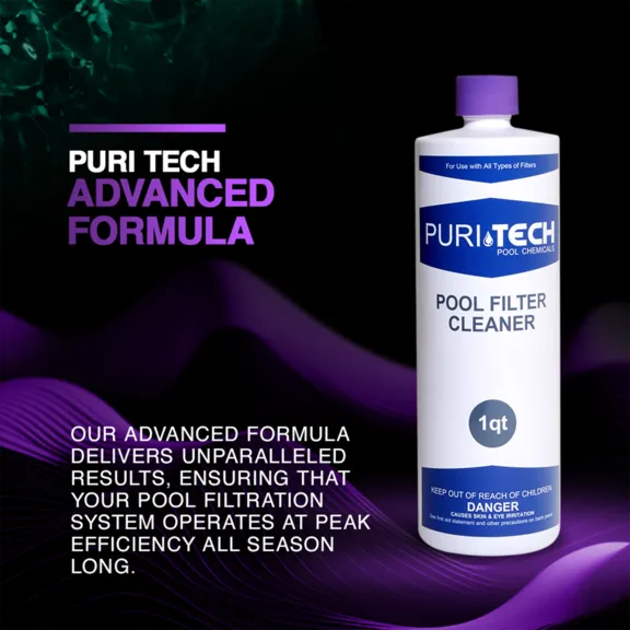 Puri Tech Pool Chemicals Liquid Filter Cleaner, 1 Quart