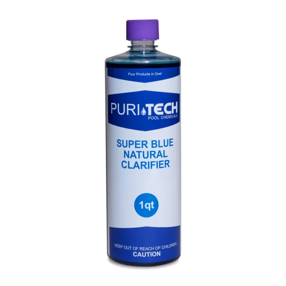 Puri Tech Super Blue Natural Clarifier Pool Chemicals, 32oz.