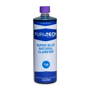 Puri Tech Super Blue Natural Clarifier Pool Chemicals, 32oz.