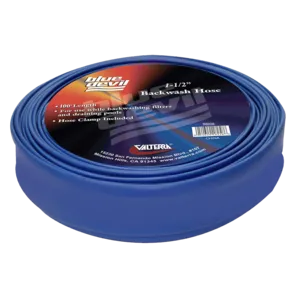 Blue Devil 1-1/2" X 100' Backwash Hose with Clamp, Shrink Wrapped (22 mil)
