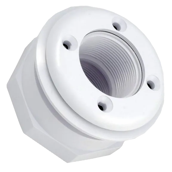 Hayward Wall Fitting Nylon FiberGlass 1.5 FPT, White