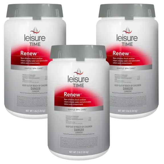 Leisure Time Renew Non-Chlorine Granular Shock for Spas, 5lb (Pack of 3)