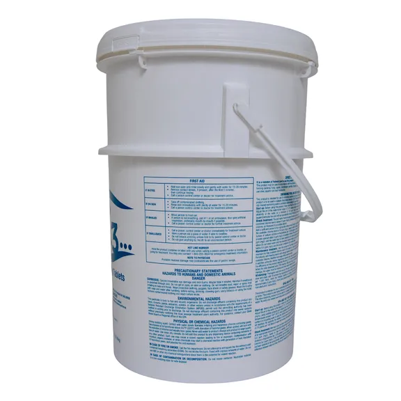 C3 Long-Lasting 3" Chlorine Tablets for Swimming Pool and Spa, 5lb.