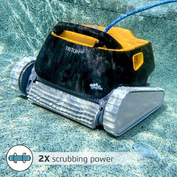Dolphin Triton PS Inground Robotic Pool Vacuum Cleaner, Ultra-Fine Filters Upgraded Robotic Pool Vacuum