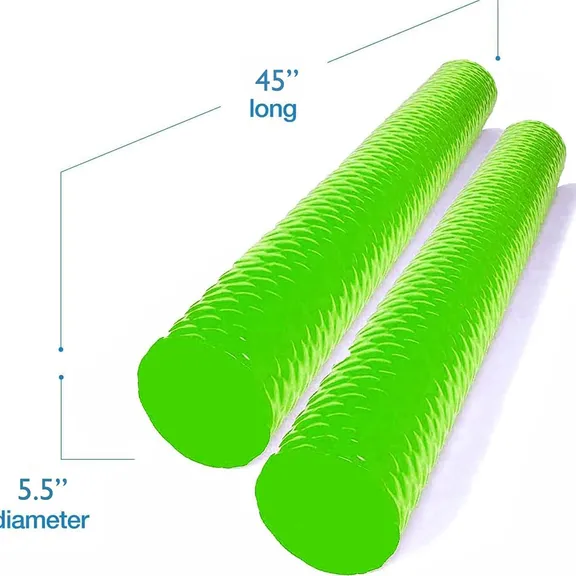 VOS Mega Foam Wavy Pool Noodle, Neon Green