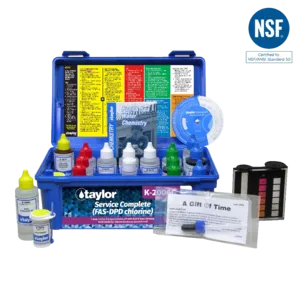 Taylor Technologies Service Complete kit for Chlorine, pH, Alkalinity, Hardness, CYA - 2 oz bottles