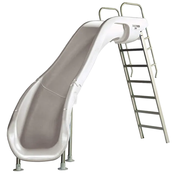 S.R. Smith Rogue 2 White Swimming Pool Slide with Left Turn, 8 Ft