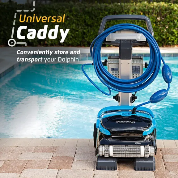 Dolphin Nautilus CC Plus Wi-Fi Controlled Robotic Pool Vacuum Cleaner with Caddy
