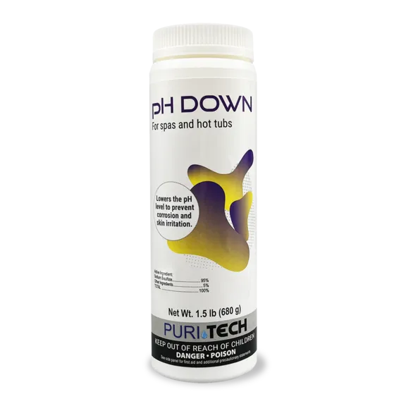 Puri Tech Spa 1.5lbs pH Down Granular for Lowering pH, Alkalinity, and Enhancing Sanitizer Effectiveness