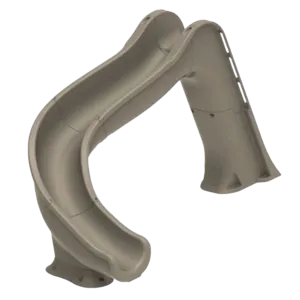 Global Pool Products Deck Mounted Inground Swimming Pool Water Slide Left Curve, Sand