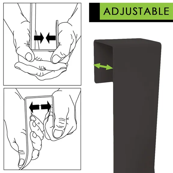 Primal Accessories Adjustable Fence Hook Kit - 2 Large (10 inch) and 2 Small (6 inch) - Black