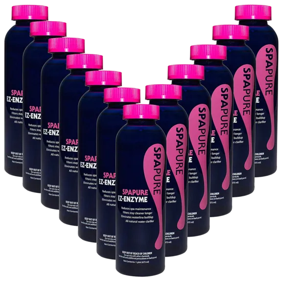 SpaPure EZ-Enzyme Concentrated Liquid Water Clarifier for Pools 1 Pint (Pack of 12)