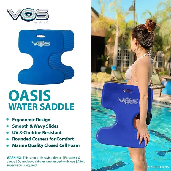 VOS Oasis Premium Water Solid Saddle Floats, Blue, 2-Pack