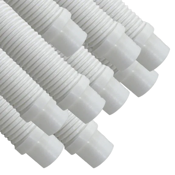 Puri Tech AquaBug Pool Vacuum Ultra Hose 1.5-inch x 4 ft, White (Pack of 9)