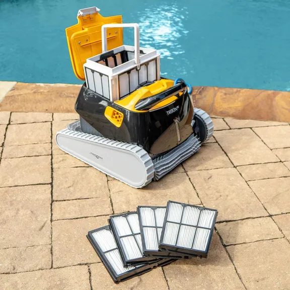 Dolphin Triton PS Inground Robotic Pool Vacuum Cleaner, Ultra-Fine Filters Upgraded Robotic Pool Vacuum