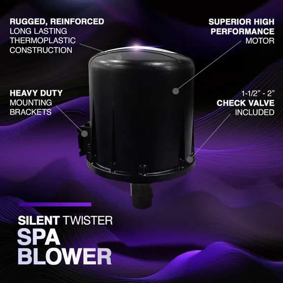 Puri Tech Silent Twister Outdoor Spa Blower, 120V, 1HP