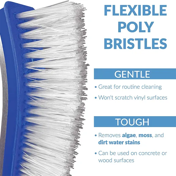 Blue Devil Deluxe All Metal Pool Brush Nylon Bristle 18" Strong B3518