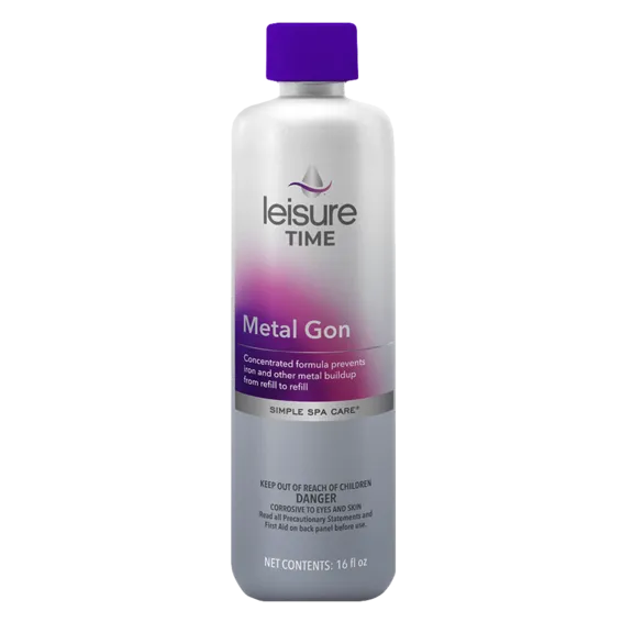 Leisure Time Metal Gon for Spa and Hot Tub Maintenance 16oz