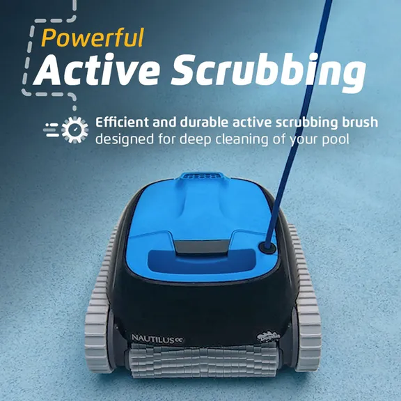 Dolphin Nautilus CC Robotic Pool Vacuum Cleaner with Ultra-Fine Filters Ideal for Above/In-Ground Pools 33 FT in Length