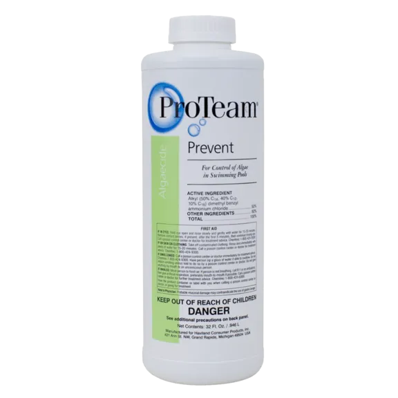 ProTeam Prevent Algaecide Effective Algae Control in Swimming Pools and Spas, 1 Qt