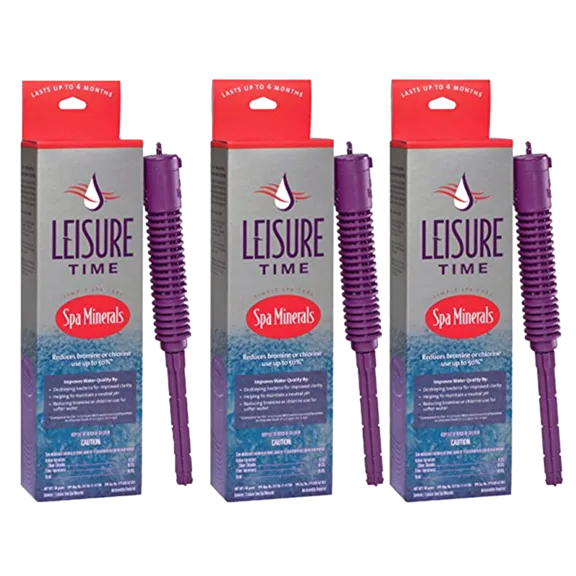 Leisure Time Mineral Purifier for Hot Tubs and Pools Maintenance (Pack of 3)