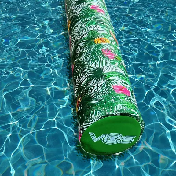 VOS Mega Foam Wavy Pool Noodle, Hawaiian Flower Print
