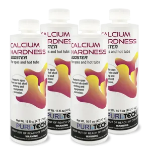 Puri Tech Spa 4-Pack Calcium Hardness Booster, Prevents Etching and Corrosion in Spas and Hot Tubs, 16oz