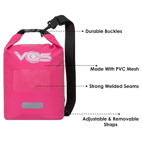 VOS Waterproof Premium Dry Bag 5L, Pink
