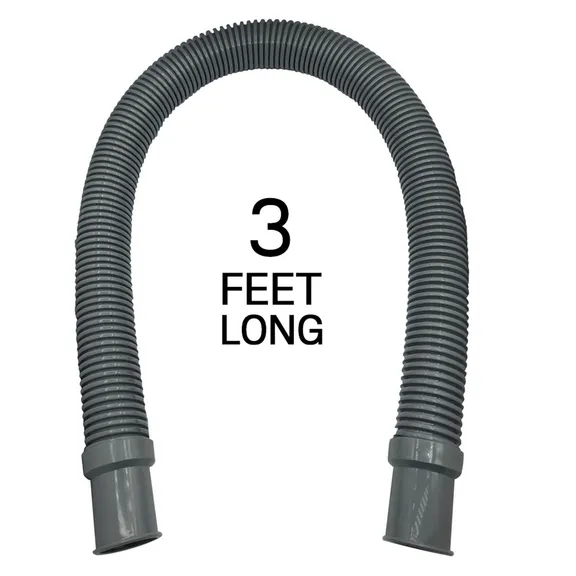 Puri Tech Heavy-Duty 1.25 Inch x 3 Foot Above Ground Pool Filter Hose - Pack of 8