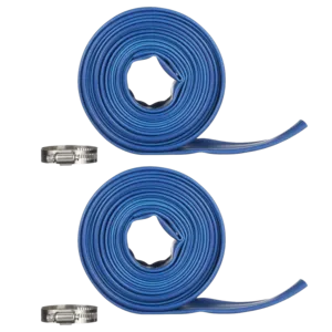 Blue Devil Backwash Hose 1-1/2" x 25' w/ Clamp Shrink Wrapped (22 mil hose) 2 Pack