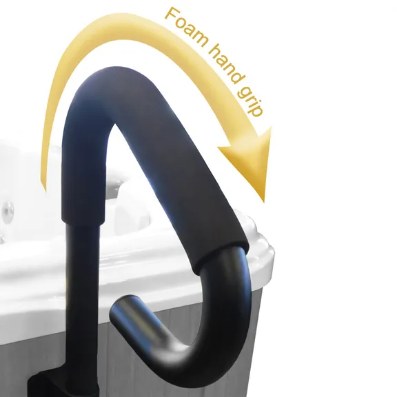 Spaccessories Black Hot Tub Spa Handrail with Skirt Mount System