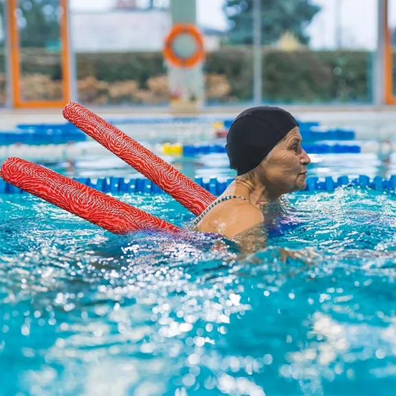 Mega Foam Wavy Pool Noodle, Coral