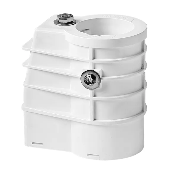 White Saftron Pool Ladder and Handrail Anchor Socket for 1.90 inch Diameter