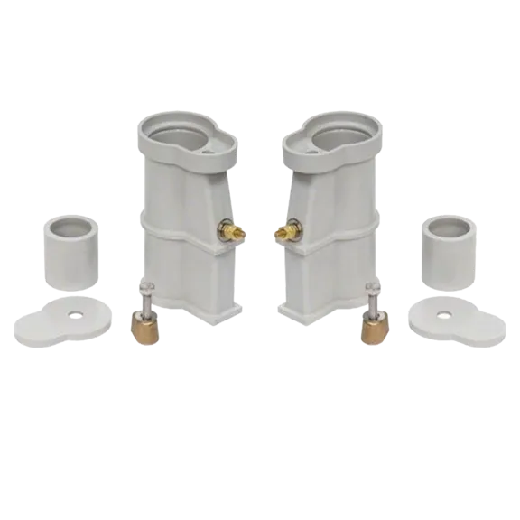 S.R.Smith Black Plastic Anchor Kit with Escutcheons, 6 Inches