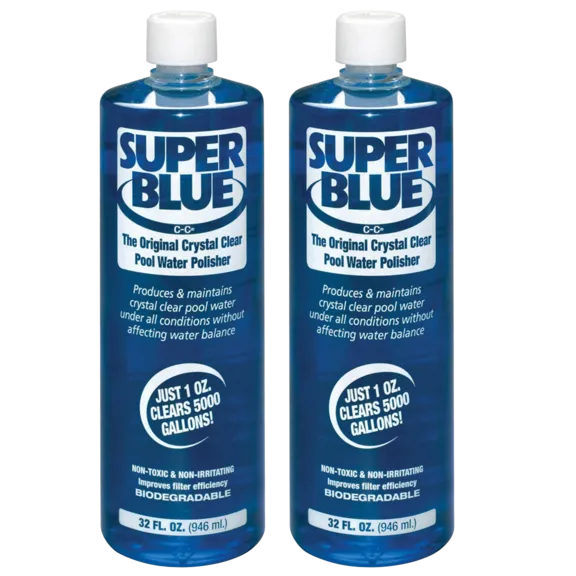 Robarb Super Blue 32 oz Pool Water Clarifier, 2 Pack