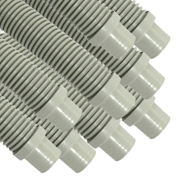Puri Tech Universal Suction Hose for Swimming Pool Cleaner 1.5-inch x 4-feet, Light Grey (Pack of 9)