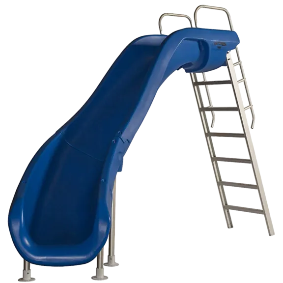 S.R. Smith Rogue2 Left Curve Blue 8' Pool Slide for Swimming Pools