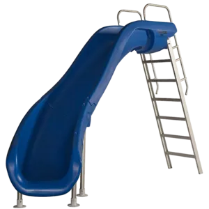 S.R. Smith Rogue2 Left Curve Blue 8' Pool Slide for Swimming Pools
