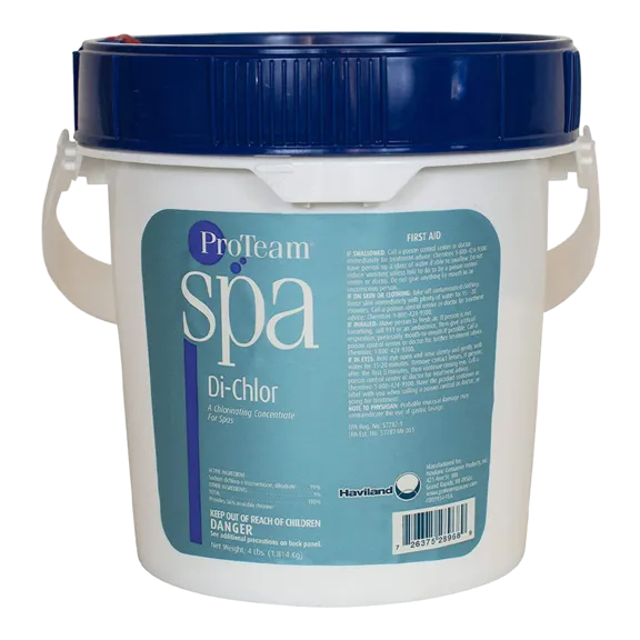ProTeam Spa Concentrated Di-Chlor Chlorine Granules - Hot Tub and Spa Solution, 4lb