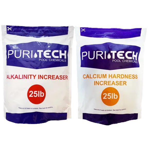 Puri Tech 25 lb Calcium Hardness Increaser and 25 lb Alkalinity Increaser Kit