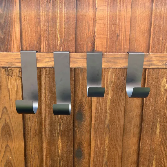 Primal Accessories Adjustable Fence Hook Kit - 2 Large (10 inch) and 2 Small (6 inch) - Black