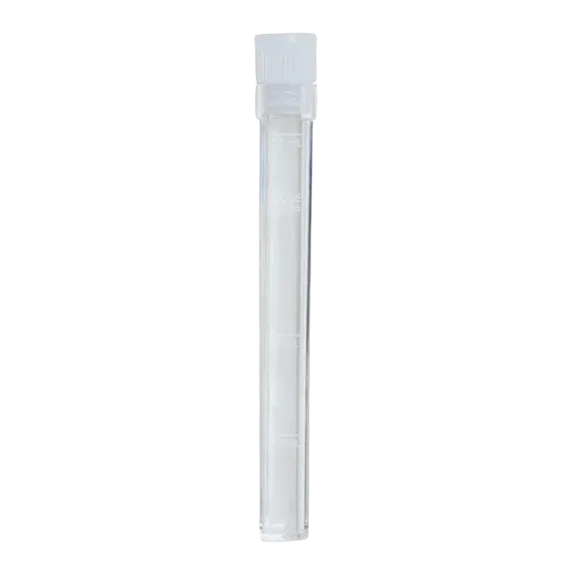 LaMotte&reg; 0106 Plastic Test Tube, Square, 2.5 mL-5 mL-10 mL with Cap