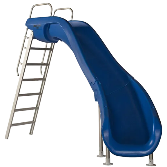 S.R. Smith Rogue2 Right Curve 8 Ft Blue Slide for Swimming Pools