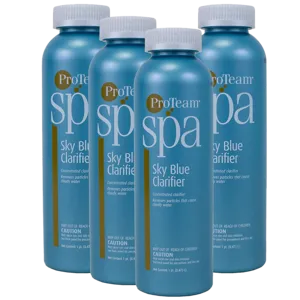 ProTeam Sky Blue Swimming Pool Water Clarifier, 1 Pint (Pack of 4)