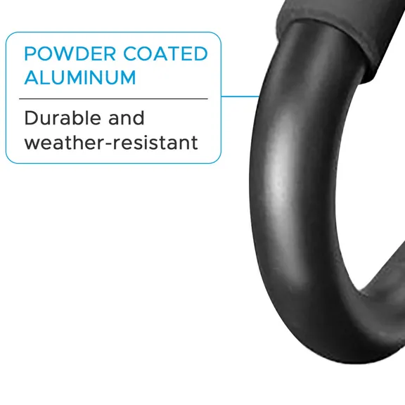 Puri Tech 2" Portable Safety Handrail with Skirt Mount for Spa, Foam Grip, Indoor/Outdoor, Black