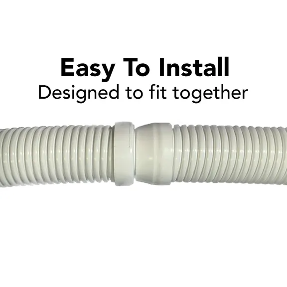 Puri Tech AquaBug Pool Vacuum Ultra Hose 1.5-inch x 4 ft, White (Pack of 8)
