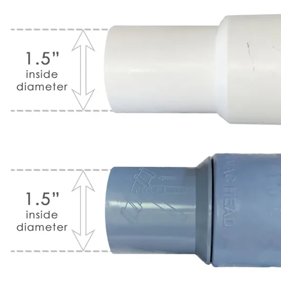 Puri Tech Inground Pool Vacuum Hose with Swivel Cuff - 1.5ft X 35ft