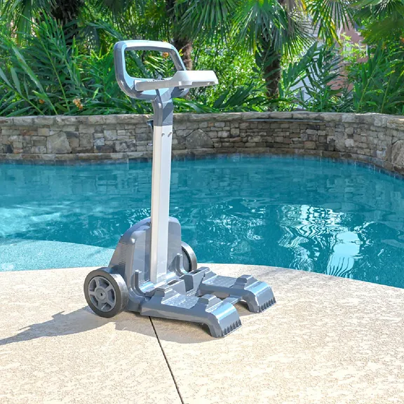 Dolphin Universal Caddy Bundle with Robotic Pool Vacuum Cleaner and Premium Cover